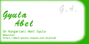 gyula abel business card